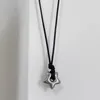 Hanger Kettingen M2EA Gothic Holle Ster Ketting Vintage Leer Touw Mode-sieraden Voor Vrouwen Mannen Pentagrammen Charm Choker Gift