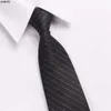 Designer-Krawatte für Herren, professionelles Kleid, Business, faul, leicht zu ziehender Reißverschluss, breit, schwarz gestreift {Kategorie}