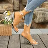 Dress Shoes 2024 Fashion Buckle Bowknot Transparent Sandals Women Clear Platform Shoe Sexy Square Toe Pole Dance Chunky High Heels