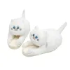 Laarzen knuffel knuffel katten slippers vrouwen mannen winter thuisglaasjes kawaii vloer schoenen harige slippers meisje witte muildieren grappige schattige cadeau -slippers