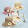 Wide Brim Hats Summer For Women Sun Hat Beach Ladies Fashion Flat Flower Panama Lady Casual Straw