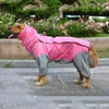 犬のアパレル防水大きなレインコート大きな服ペットコートレインジャケットゴールデンレトリバーサモエ犬用ミディアムポンチョ