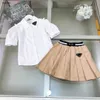 Luxo Princess Dress Summer Summer Baby Tracksuits Tamanho 110-160 cm Crianças de grife