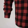 Camicie casual da uomo Primavera Autunno Uomo Plaid Uomo Bottone Risvolto Ufficio affari A quadri Manica lunga Abbigliamento quotidiano Taglie forti L-5XL