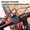 120 DB BICYCLE DOORBELL HORN USB-avgiftsbelaglig elektronisk horn 4 Motor Motorcykelcykel Horn Mountain Road Cycling Anti-PoF Alarm 240318