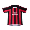 Vintage Jersey En tröja med ett datum 95 96 02 03 04 05 06 07 09 10 11 12 13 14 AC Kaka Milan Ibrahimovic Weah Maldini Seedorf Football Shirts 06-10 Pirlo Baggio Jerseys