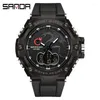 Wristwatches 2024 Men Wrist Watch For Male Clock 50M Waterproof Alarm Dual Display Digital Watches Sports Dropship