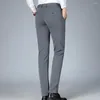 Suits Men Men Pants Prosty Slim Slim High Wase to Formal Earl podczas zimowej jesieni