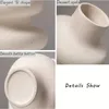 Beige Ceramic Vase Set 2 Moderna heminredningar Nordiska minimalistisk stil Vågig linje Vas för vardagsrumskontor Dekoration 240311