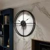 Wall Clocks 16 Inch Metal Clock Vintage Decor Home Living Room Hanging Decoration Accessories Kitchen Decorative 3D