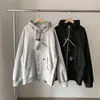 C&S New Designer Fashion Hoodie Zippered Cardigan Hoodie Classic Deconstructed Color Patchwork Jacket
