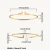 Braccialetti con manette Braccialetti firmati Braccialetti impilabili in oro Braccialetti per gioielli da donna Versione standard OPFU