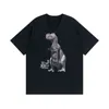 メンズTシャツ23SSブラック8サンタクロースプリント半袖ティーリミテッドエディションラバーズTシャツユニセックス男性コットン