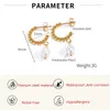 Hoop örhängen retro vridning för kvinnor sötvatten pärla hänge örhänge metall cirkel geometriska trendiga smycken gåvor 2024