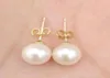 Prawdziwa perła sprzedajemy tylko prawdziwą perłę piękną parę 910 mm naturalny kolczyk z Morza Południowego White Pearl2179512