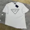 新しい高度なバージョンメンズTシャツイタリアトレンディ服paa三角形のプリントカップルサマーコットンラウンドネックメンズレディースファッション