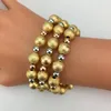 Charm Bracelets Classic Tricolor Gold Plated Bracelet Women Luxury Party Italian 3pcs/set Accessories FHK17322