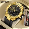 Wristwatches 2024 Men Wrist Watch For Male Clock 50M Waterproof Alarm Dual Display Digital Watches Sports Dropship