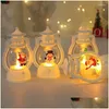 Table Lamps Mini Christmas Wind Lamp Hanging Xmas Desktop Ornaments Festival Home Night Light Party Decoration Props Oil Drop Delivery Dhmk1