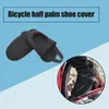 Sapatos de ciclismo capa de bicicleta à prova de vento resistente à abrasão tecido manter quente meia overshoe mtb estrada sapato cobre preto