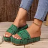 Women Sandals Designer Slippers 2024 New Platform Shoes G Letters Embroidered Thick Sole Sandals For Women Outdoor Beach SlidesT230701