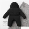 Ensembles de vêtements Chamsgend Veste d'hiver Vêtements d'extérieur Bébé Bébé Garçon Fille Barboteuse Combinaison à capuche Chaud Manteau épais Tenue 19June10 Drop Deliv Dhfl9