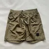 Sten shorts broderi designer mäns metall nylon shorts mode high street sport shorts snabb torkning baddräkt mäns strandbyxor avslappnade slacks