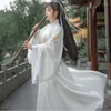 Stage Wear Tang Round Neck Gown Shirt Spring And Autumn Embroidered Hanfu Men's Women's Ancient Costume