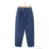 Kvinnors jeans överdimensionerade sommar harem kvinnor casual baggy pantalones koreanska mode elastiska hög midja denim byxa löst tätt z27