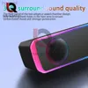 Portabla högtalare hemmabioljudsystem Bluetooth -högtalare 4D Surround SoundBar Computer Treat för TV Soundbar Box Subwoofer Stereo Music Box LDD240318