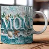 Tasses Tasse à café en céramique maman avec lettre et impression tasse de fête des mères 3D double face imprimée pour