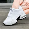 HBP Non-Brand Women Mesh Platform Sneakers Spring Trainers White Shoes 8.5CM High Heels Wedge Outdoor Sport Shoes Walking Casual Shoes New