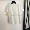 Pamuk kumaş tişört kadın parlak rhinestone tees tee mürettebat boyun kısa kollu tişört yaz rahat gömlek