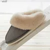 Sandali con pelliccia calda Pantofole da casa per interni Donna 2023 Inverno Morbido peluche Coppia Scarpe imbottite in cotone Comode pantofole morbide antiscivolo piatte WomanC24318