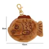 Keychains Fashion Jewelry Headset Bag Decoration Snapper Coin Wallet Fish Plush Key Ring Purse Wrist