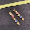 Lyxdesigner dingle ljuskrona örhängen kvinnors 14k guld juvel tiger huvud hänge långa örhängen för kvinnors bröllopsfest födelsedagspresent smycken