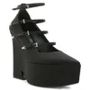 Hiel dames schoenen new super lederen high dames 2024 satijnen platform pumps dennen cake