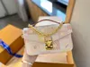 2024 NY DESIGNER MINI POCHETTE MEDDELANDE PAG MED CHAIN ​​METIS EAST WEST PASTEL COLORWAY Luxury Handbag Crossbody N40749 Peach Peach