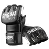 Équipement de protection Gants de boxe à demi-doigts pour adultes Gants d'entraînement MMA de combat respirant à cinq doigts Sanda Fighting Exercise Sports yq240318