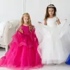Glitter çiçek kız elbise kemer yay v arka uzun prenses bebek doğum günü partisi ilk cemaat gelinlik 240312