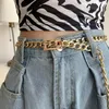 Womens belt fashionable metal waist chain street hip-hop punk denim mens belt 240318