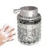 Dispensador de jabón líquido, champú para baño, mano con botella de loción rellenable, enjuague bucal de vidrio transparente