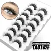 Mink Lashes 3D Mink Eyelashes 100 ٪ قسوة خالية من الرموش المصنوعة يدويًا رموش طبيعية قابلة لإعادة الاستخدام.