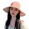 Berets Foldable Bucket Hat Summer Portable UV Protection Sun Cap Breathable Outdoor Sunshade