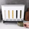 Bottiglie di stoccaggio Dispenser di cereali Contenitore per alimenti secchi Grano con 5 griglie Strumento per finestra visibile per riso da cucina per uso domestico