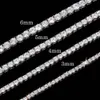 3mm 4mm 5mm 6mm Bling Zirkon Tennis Kette Hip Hop Iced Out Herren Cz Diamant Vergoldet Tennis Kette Halskette