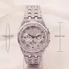 Horloges Casual dames quartz horloge Unisex Luxe diamanten horloges Roestvrij stalen band polshorloge voor dames