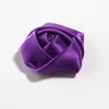 Accessoires pour cheveux 10 pièces 3.6CM 1.4 "fleur de bouton de Rose de mode pour Mini Rosettes roulées ruban de Satin tissu fleurs bandeau