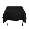 Bordduk Enkel modern bröllopsmatta dekoration solid bankett scen färg fyrkantig bordduk svart svart