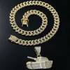 Masowe męskie złoto Hip Hop Bubble Diamond Początkowy wisiorek Początkowy naszyjnik moissanit mrożony kubański łańcuch łańcuchowy biżuteria